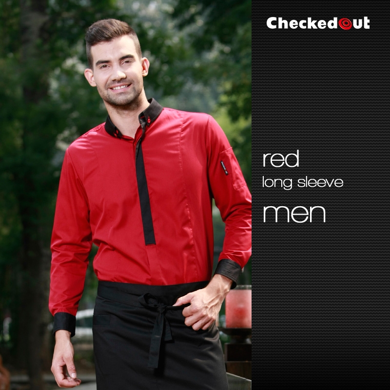 men long sleeve red shirt 